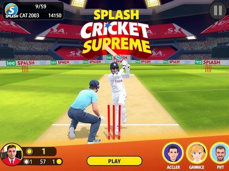 Splash Cricket Supreme Gameplay Screenshot